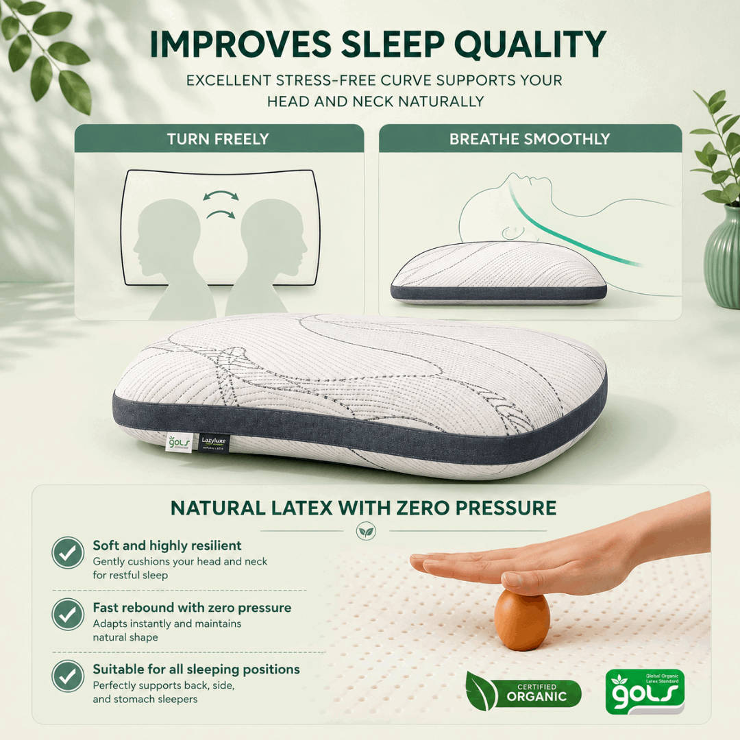 SOVE Deep Sleep Organic Latex Pillow natural latex profile
