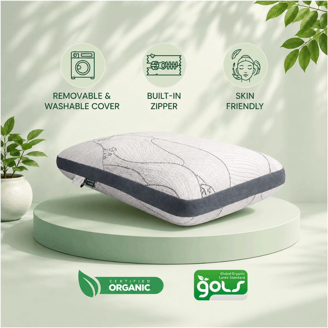 SOVE Deep Sleep Organic Latex Pillow GOLS certification information