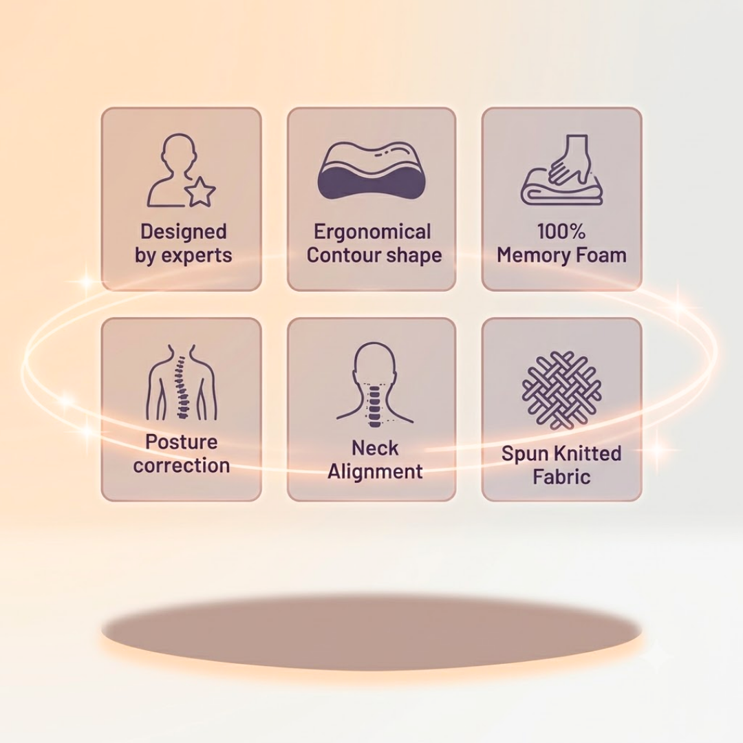 Deep Sleep Cervical Contour Memory Foam Pillow