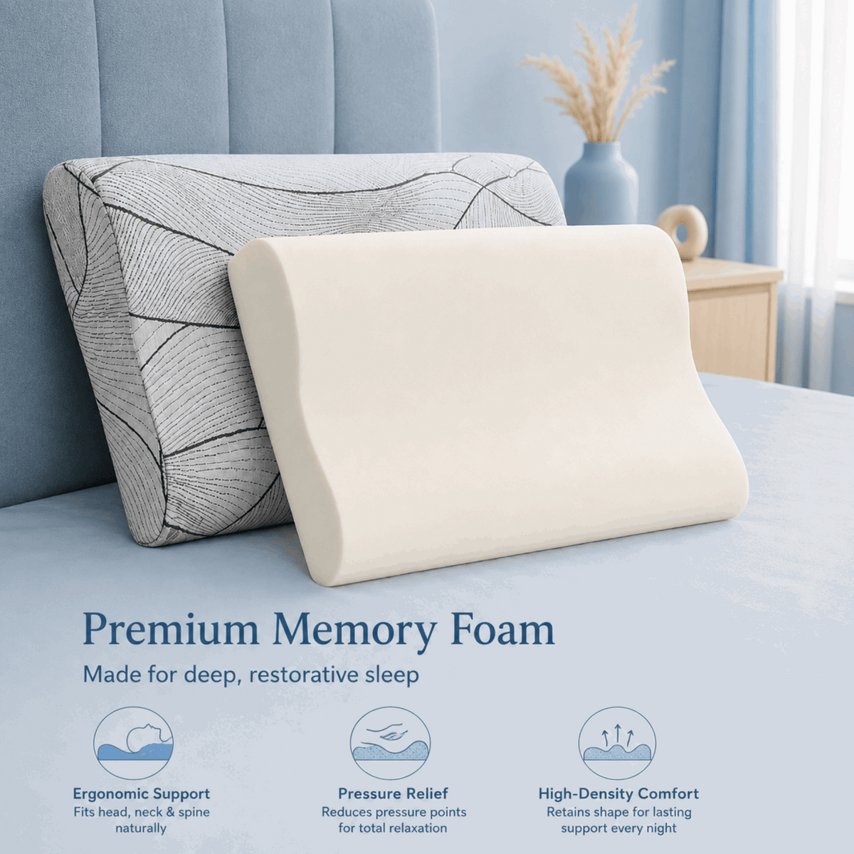 SOVE Contour Memory Foam Pillow product details