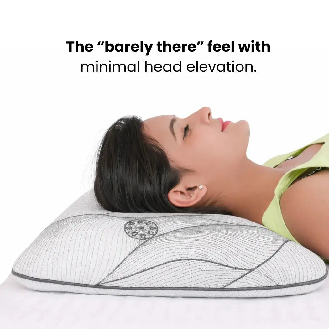 Ultra Thin  Pillow - The “barely there” feel with  minimal head elevation. Sove