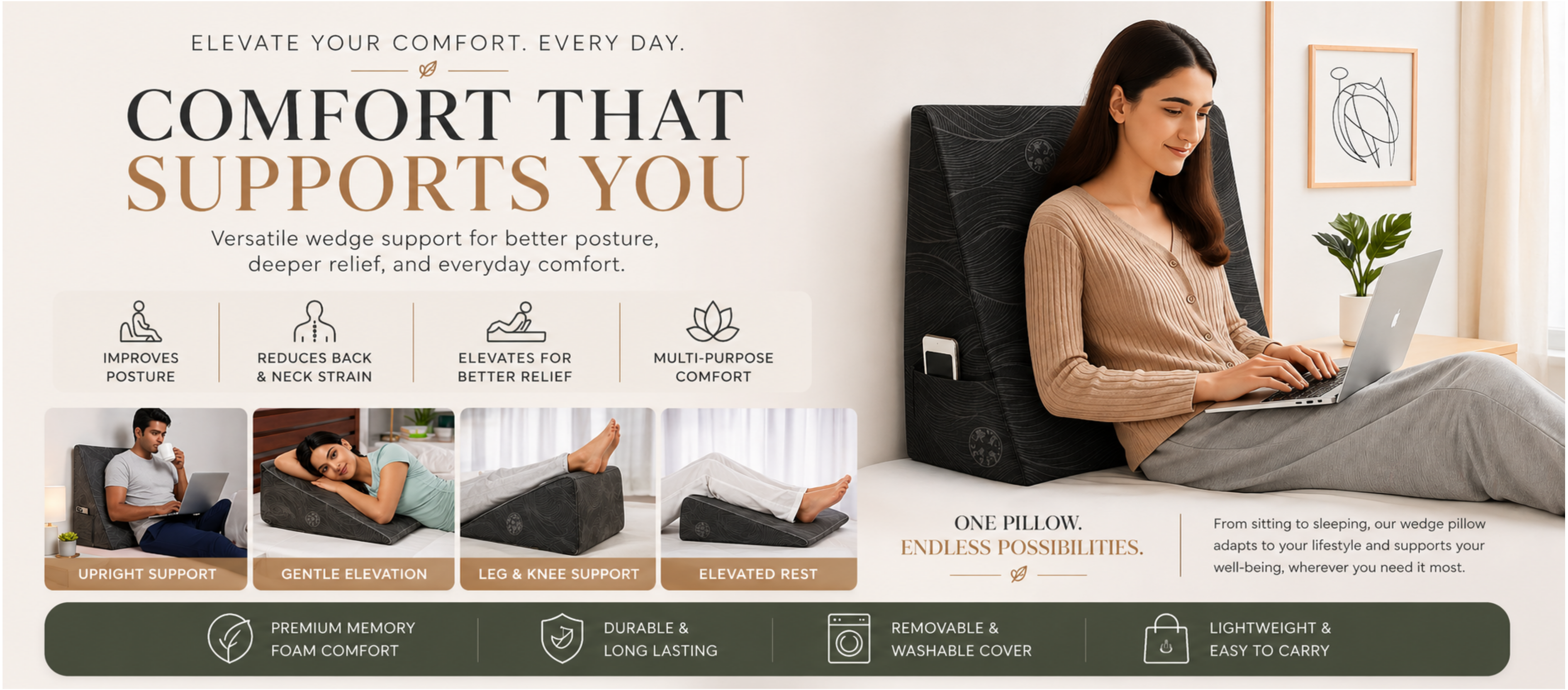 Sove lumbar seat support cushion for office chair back pain relief